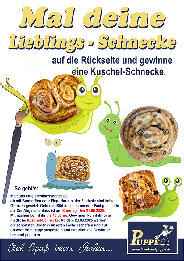 Schnecken Malwettbewerb 2025
